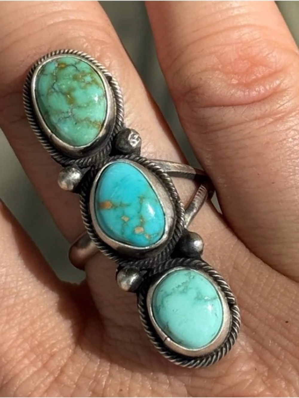 Navajo Turquoise Sterling Silver Ring